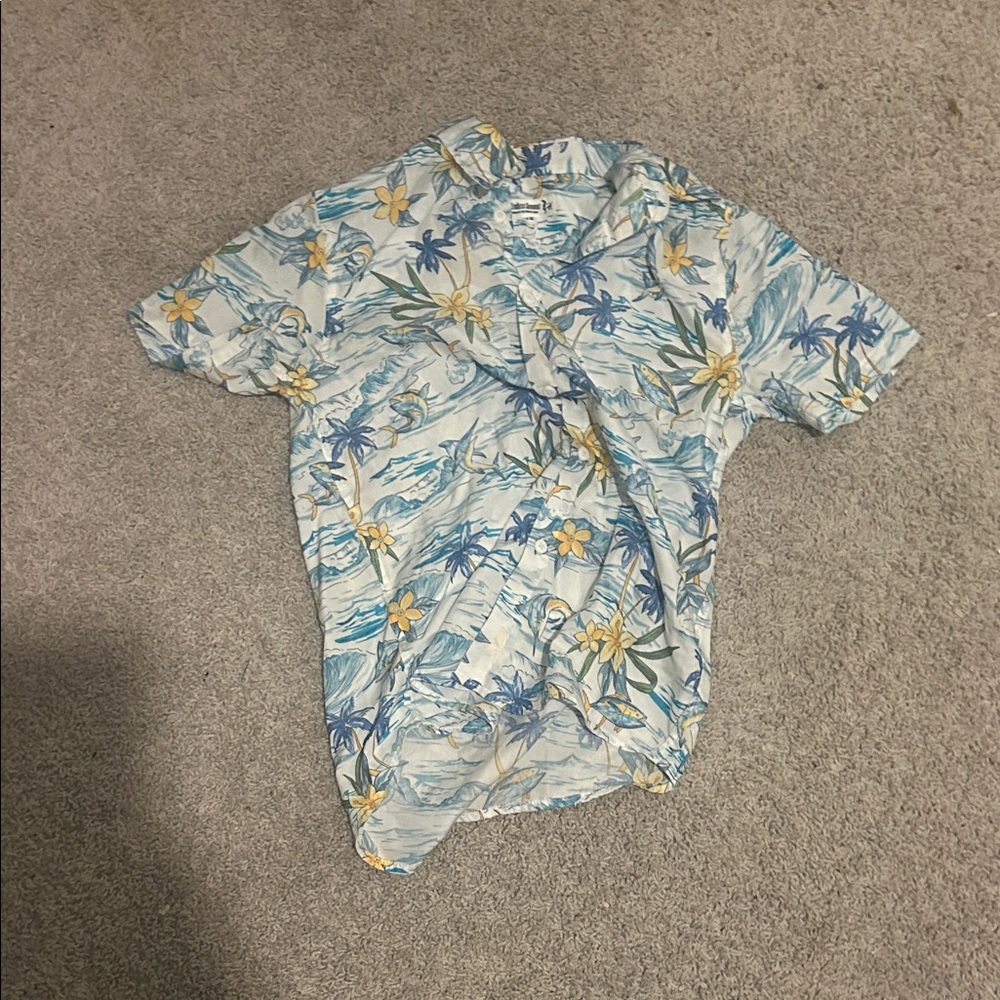 Floral Blue Hawaiian Shirt